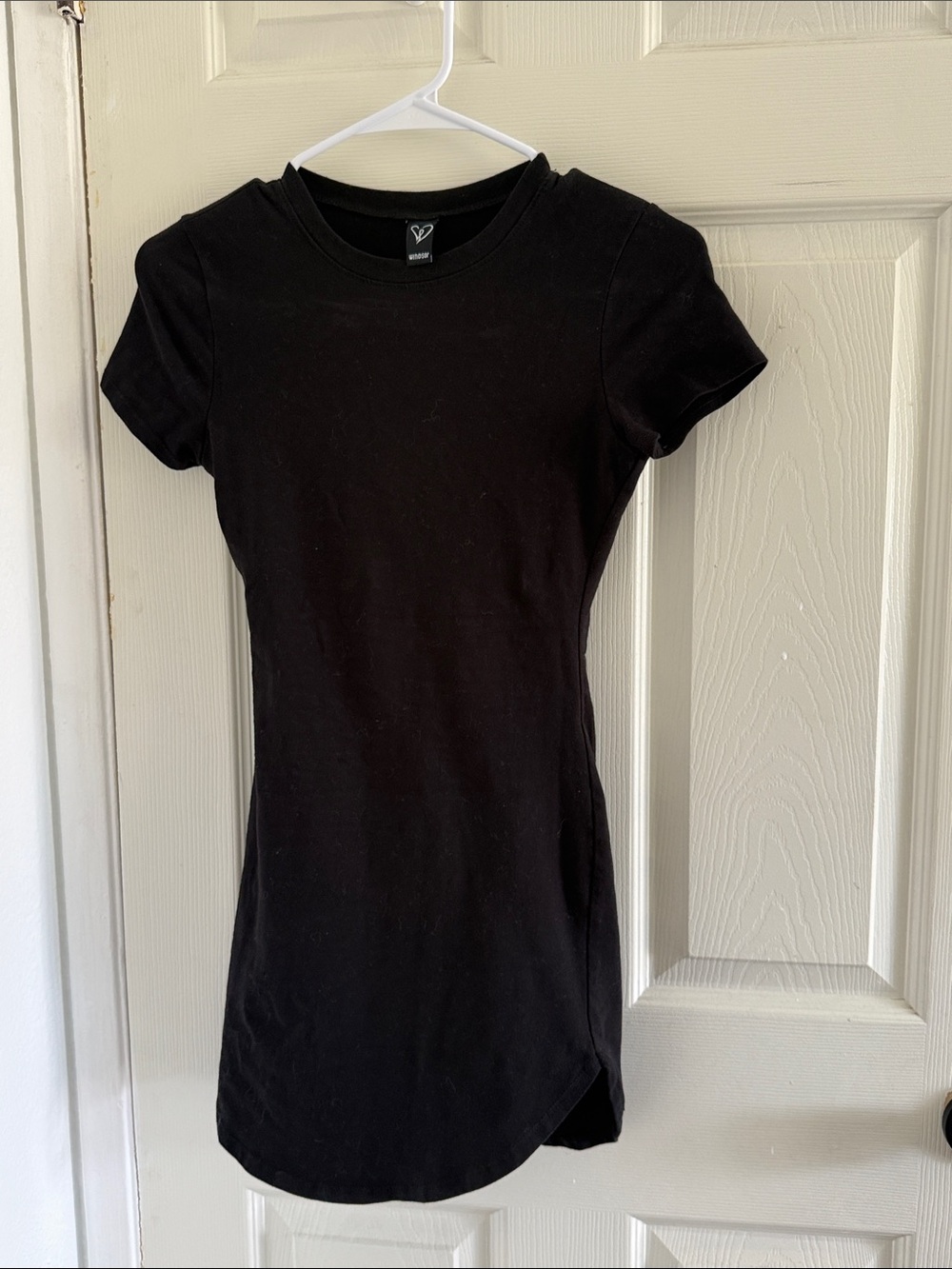 Windsor Black Crewneck Short Sleeve Dress